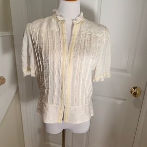 NWT, Gorgeous Elie Tahari silk top amazing detail.